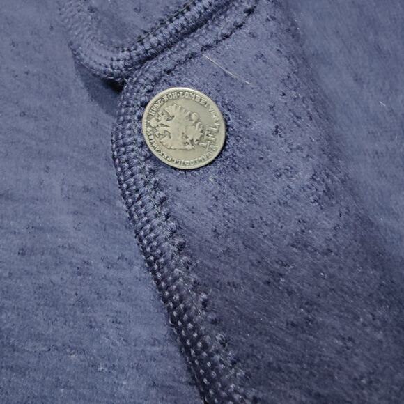 Giesswein Women's Sz 12 100% Boiled Wool Navy Blue Blazer Jacket Made in Austria - Picture 3 of 7